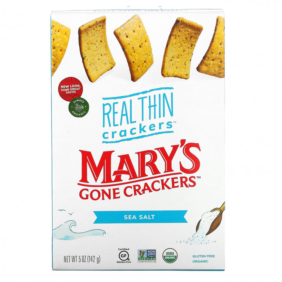   (Iherb) Mary's Gone Crackers,  Real Thin Crackers,  , 141     -     , -, 