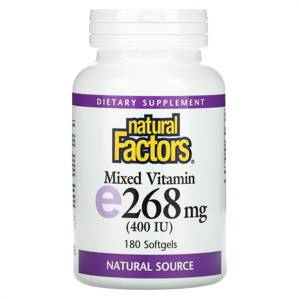 ���� ������ (Iherb) Natural Factors, ����� ��������� E, 268 �� (400 ��), 180 ������, ������ �� 4290 ���
