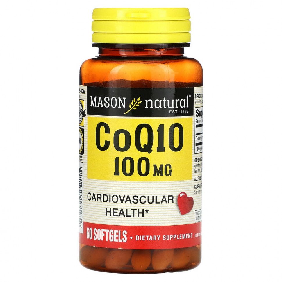 ���� ������ (Iherb) Mason Natural, Co Q10, 100 ��, 60 ������ ��������, ������ �� 4670 ���