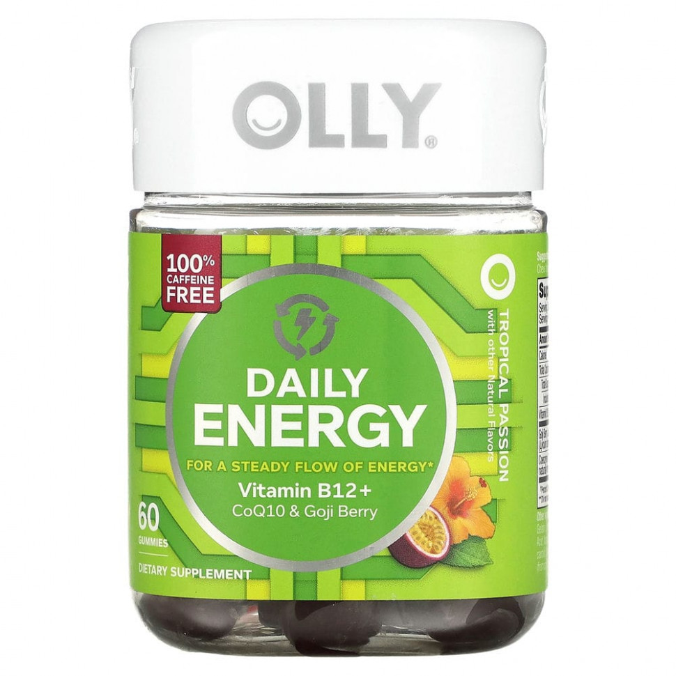���� ������ (Iherb) OLLY, Daily Energy, ��� �������, Tropical Passion, 60 ����������� ��������, ������ �� 3140 ���