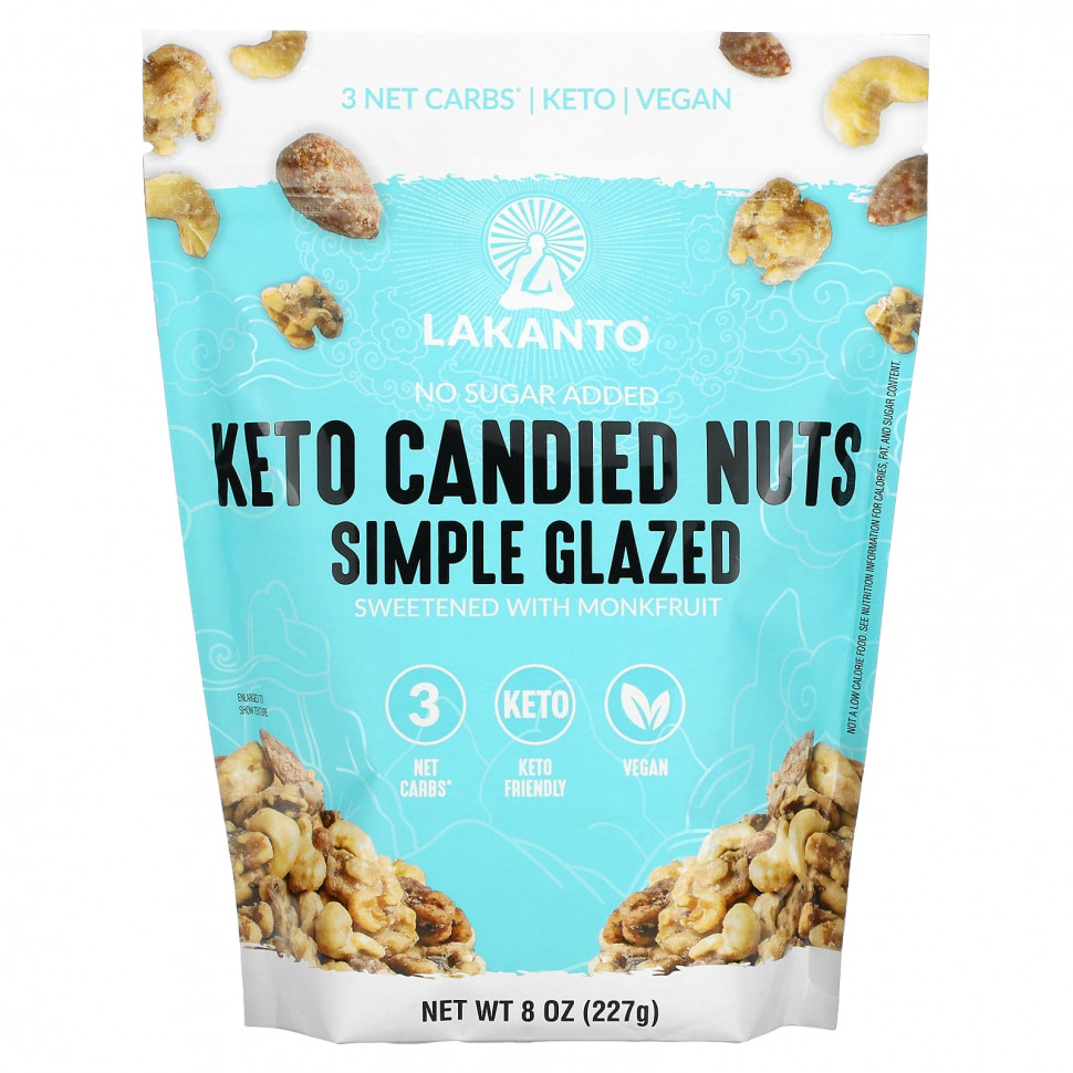   (Iherb) Lakanto, Keto Candied Nuts, Simple Glazed, 8 oz (227 g)    -     , -, 