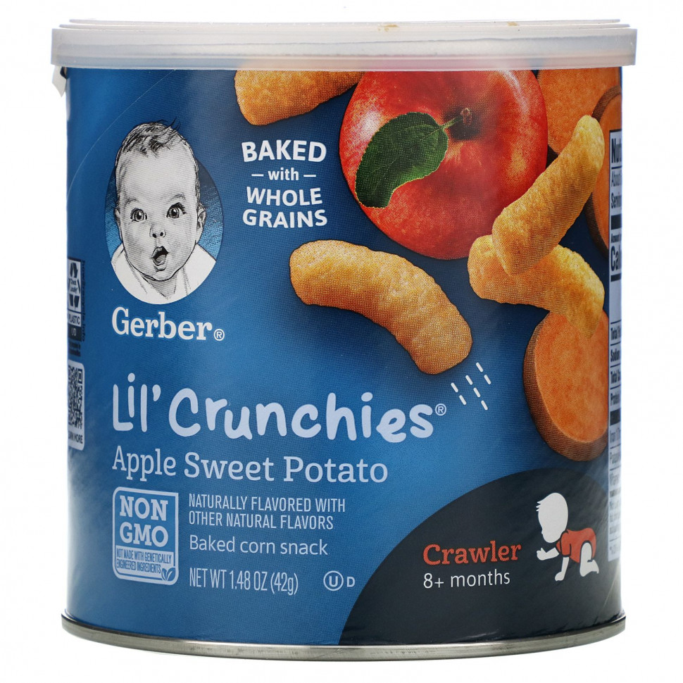 ���� ������ (Iherb) Gerber, Lil 'Crunchies, ������� ��� ������� �� 8 �������, ������ � �����, 42 � (1,48 �����), ������ �� 940 ���