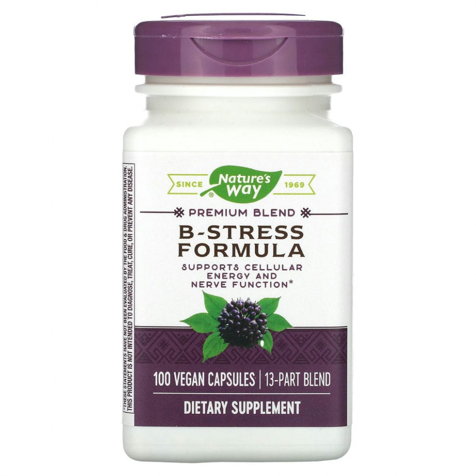   (Iherb) Nature's Way, B-Stress Formula, 100      -     , -, 