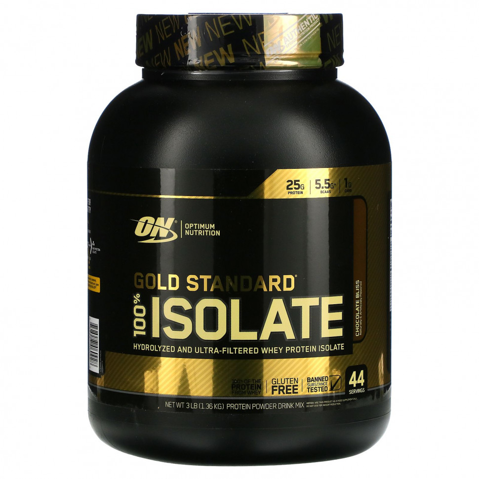   (Iherb) Optimum Nutrition, Gold Standard, 100% , Chocolate Bliss, 1,36  (3 )    -     , -, 