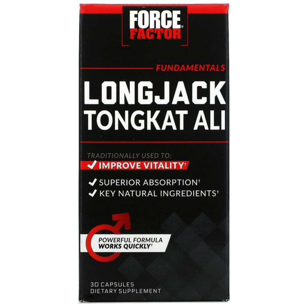   (Iherb) Force Factor, Longjack Tongkat Ali,  , 500 , 30     -     , -, 