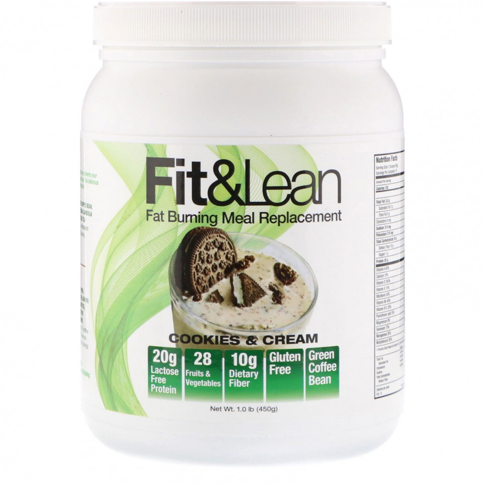 ���� ������ (Iherb) Fit & Lean, ���������� ��� � �������� �������� ����, ������� � ������, 1,0 ���� (450 �), ������ �� 4740 ���