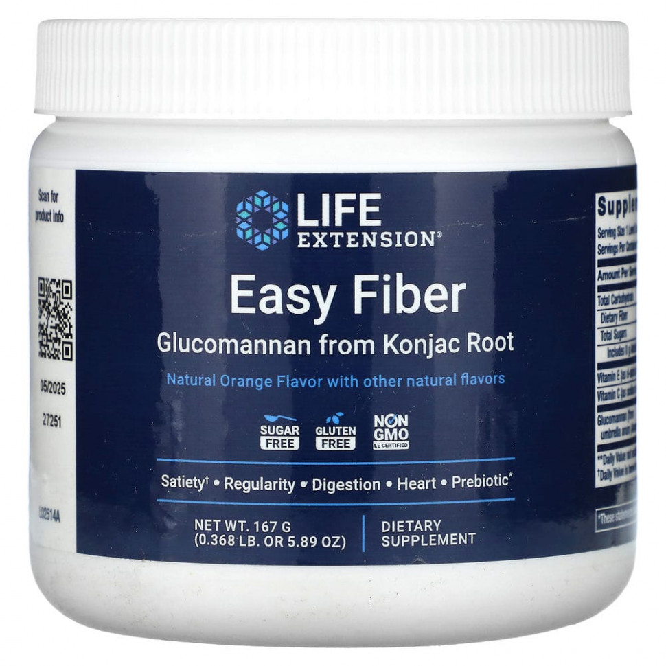 ���� ������ (Iherb) Life Extension, Easy Fiber, ����������� ��������, 167 � (5,89 �����), ������ �� 3460 ���