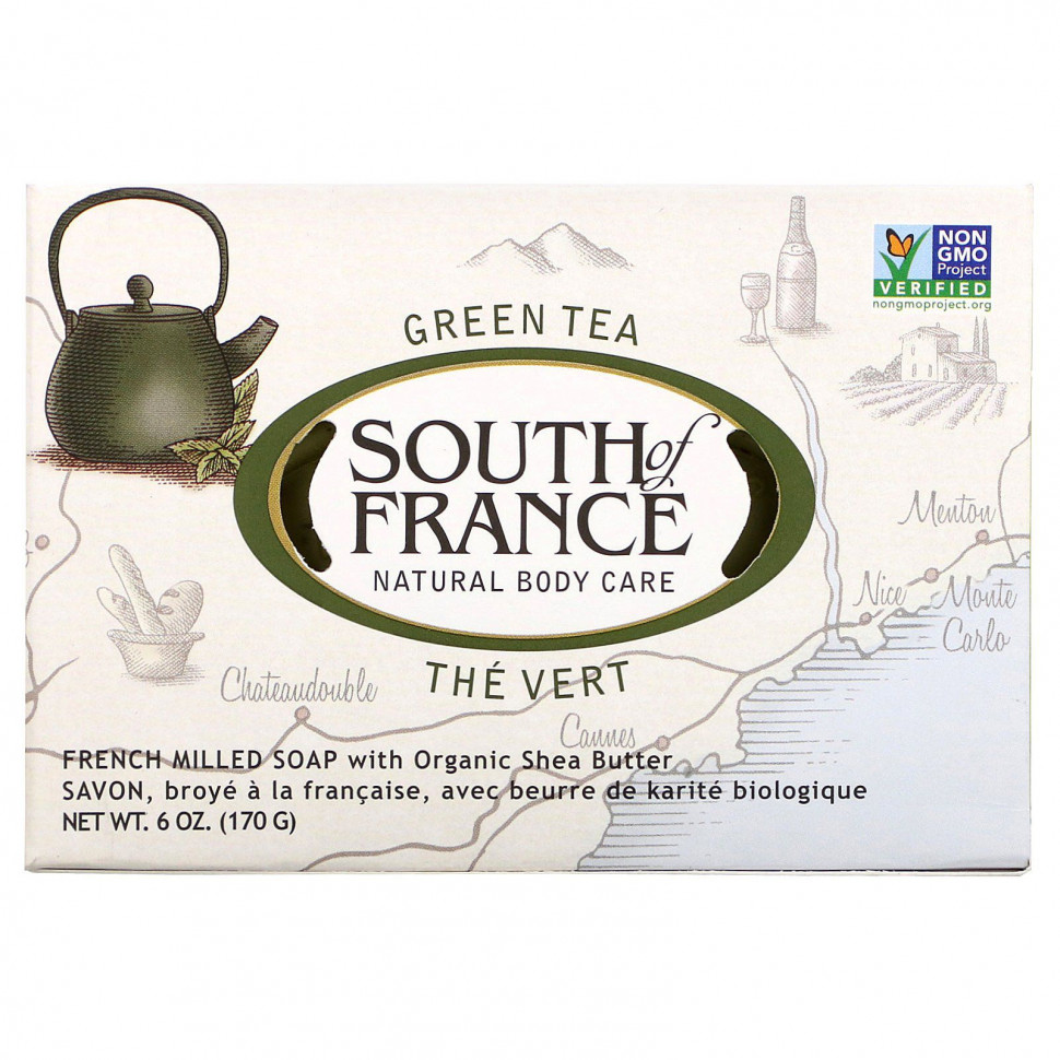 ���� ������ (Iherb) South of France, Green Tea, �������� ���� ������������ ����������� � ������������ ������ ��, 6 ����� (170 �), ������ �� 980 ���