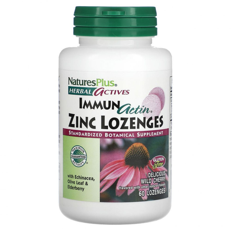 ���� ������ (Iherb) NaturesPlus, Herbal Actives, Immun Actin, ������� � ������, ����� �����, 60 ��������, ������ �� 1840 ���