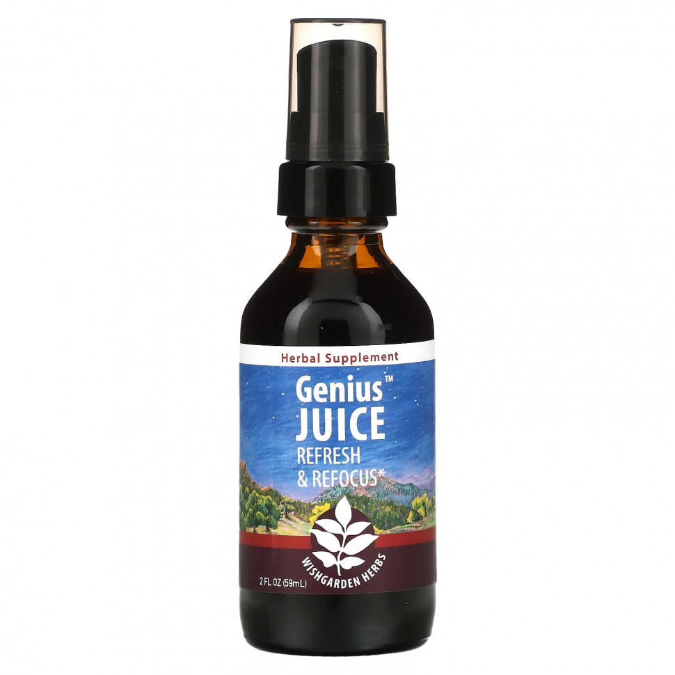   (Iherb) WishGarden Herbs, Genius Juice, Refresh & Refocus, 59  (2 . )    -     , -, 