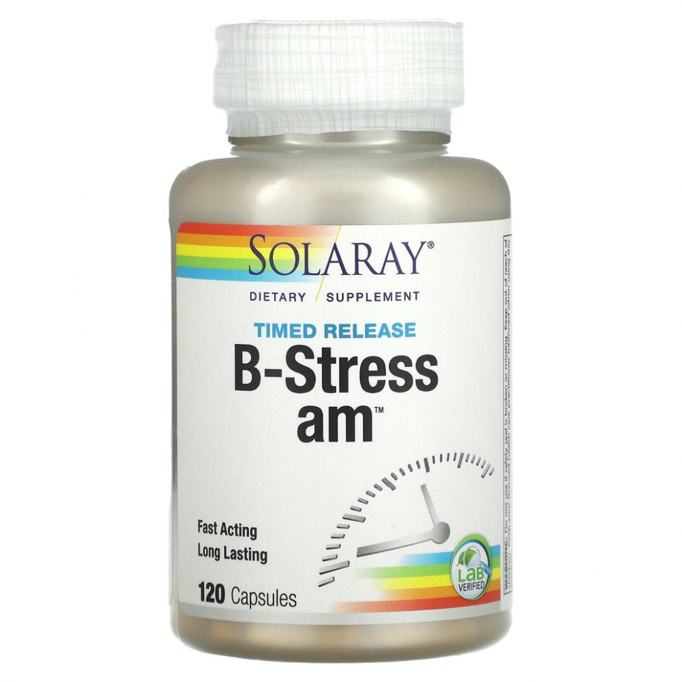 ���� ������ (Iherb) Solaray, B-Stress AM � ����������� ��������������, 120 ������, ������ �� 2640 ���