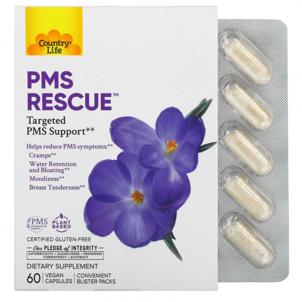   (Iherb) Country Life, PMS Rescue,    , 60      -     , -, 