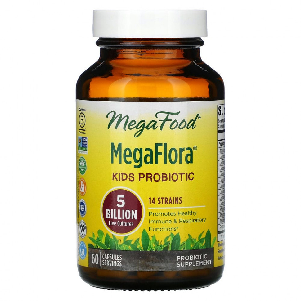 ���� ������ (Iherb) MegaFood, MegaFlora, ��������� ��� �����, 5 ���� ���, 60 ������, ������ �� 4200 ���
