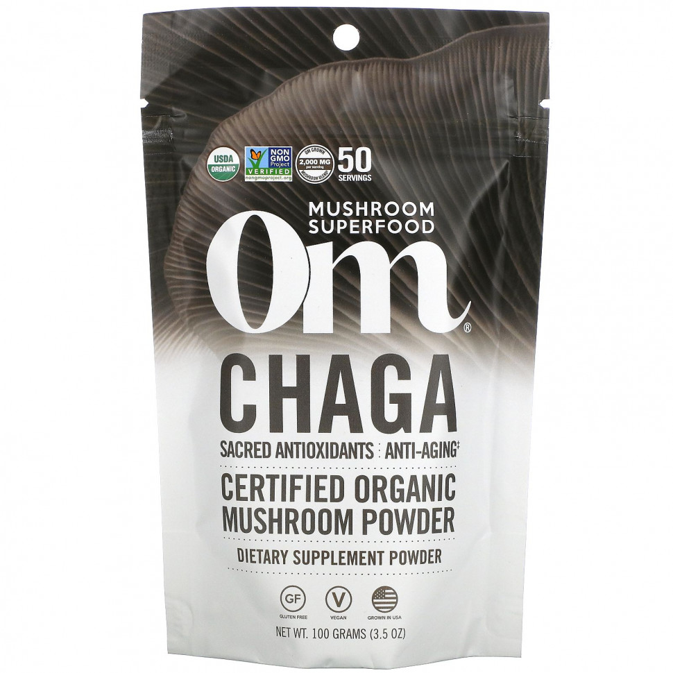 ���� ������ (Iherb) Om Mushrooms, ����, ����������������� 100% ������������ ������� �������, 100 � (3,5 �����), ������ �� 4610 ���