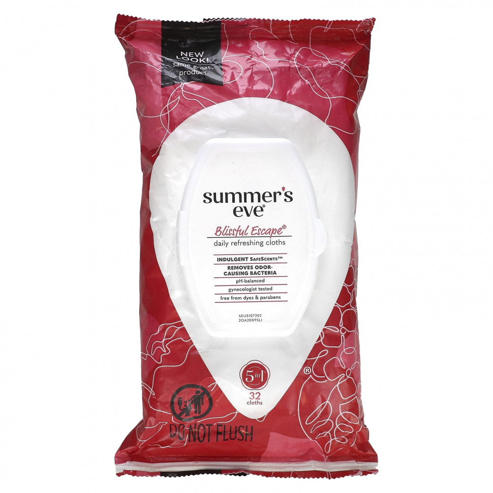 ���� ������ (Iherb) Summer's Eve, 5 � 1 ��������� ���������� ��������, Blissful Escape, 32 ��������, ������ �� 1500 ���