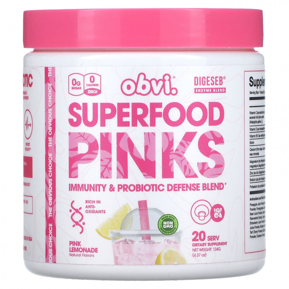   (Iherb) Obvi, Superfood Pinks,  , 124  (4,37 ),   5010 