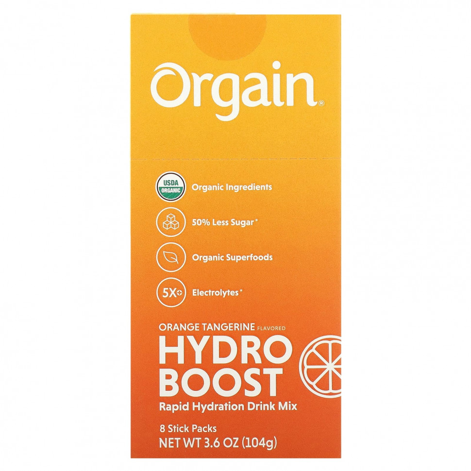 ���� ������ (Iherb) Orgain, Hydro Boost, ����� ��� �������� ����������, �������� � ��������, 8 ��������� �� 13 � (0,45 �����), ������ �� 3330 ���