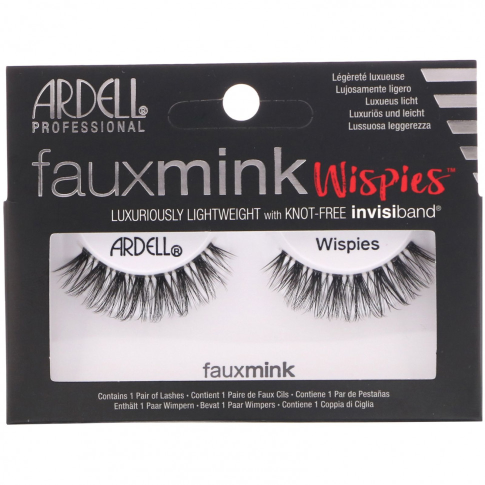   (Iherb) Ardell, Faux Mink,   Wispies, 1     -     , -, 