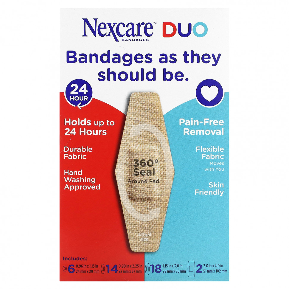   (Iherb) Nexcare, Duo Bandages, 40      -     , -, 