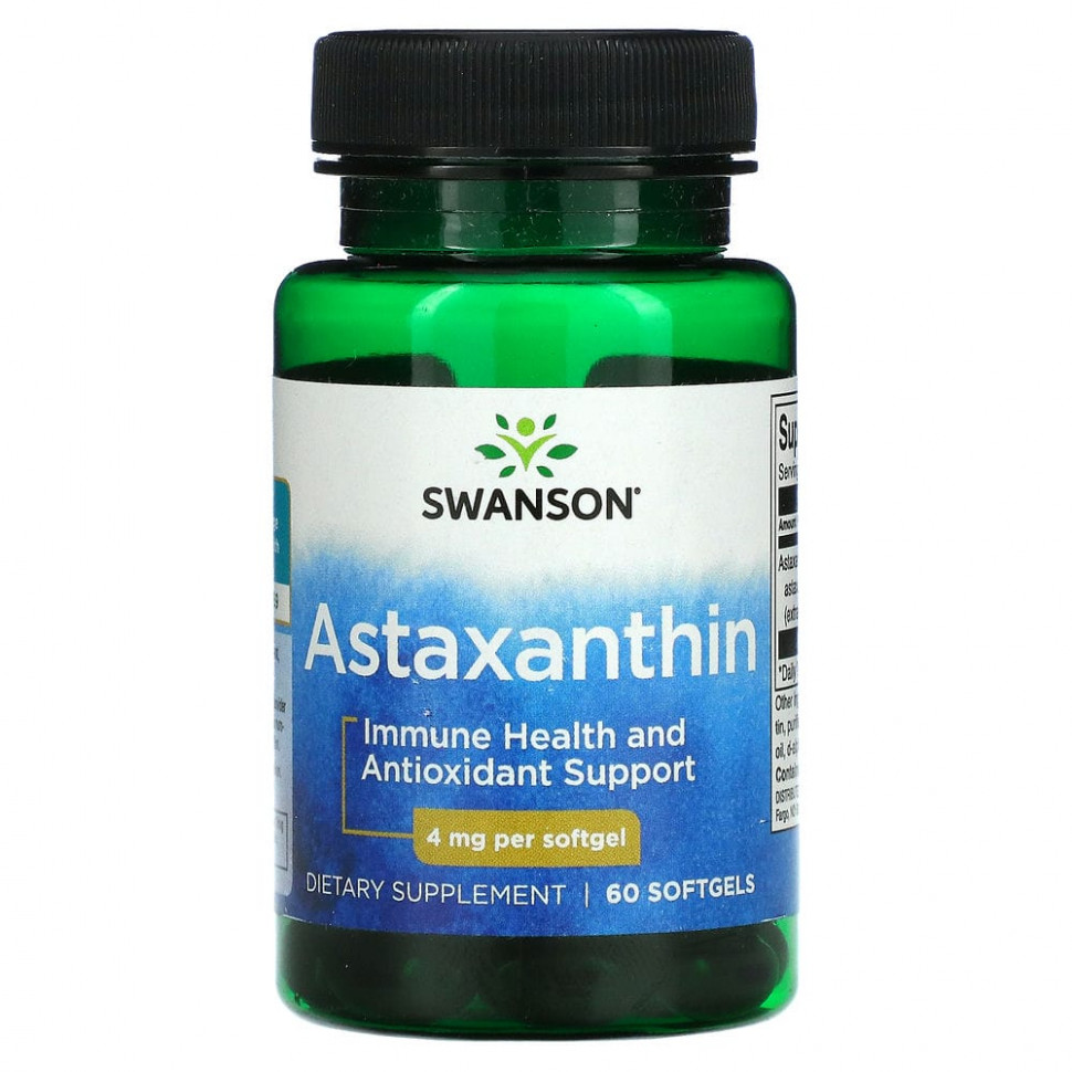 ���� ������ (Iherb) Swanson, �����������, 4 ��, 60 ������ ��������, ������ �� 3120 ���