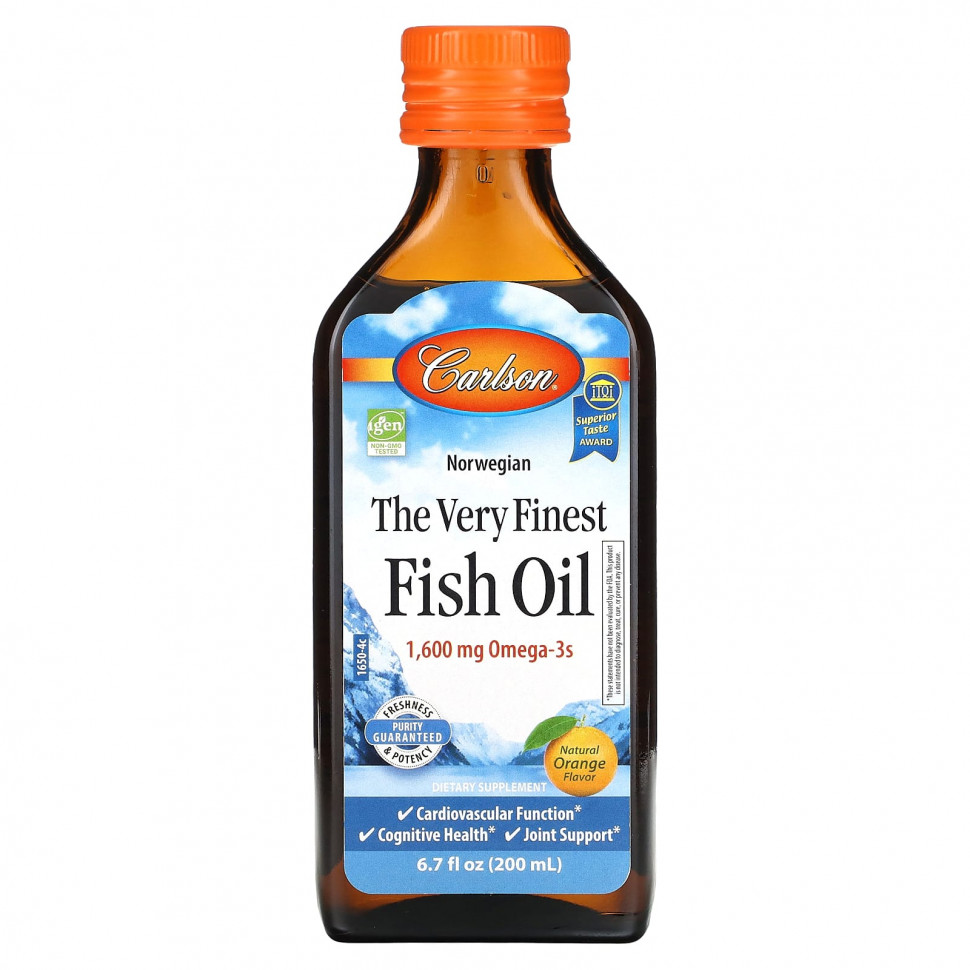   (Iherb) Carlson, The Very Finest Fish Oil,  , 200  (6,7 . )    -     , -, 