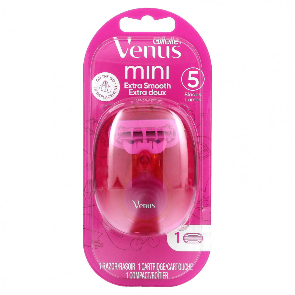   (Iherb) Gillette, Venus, Snap with Avec, Extra Smooth, 1 , 1 , 1     -     , -, 