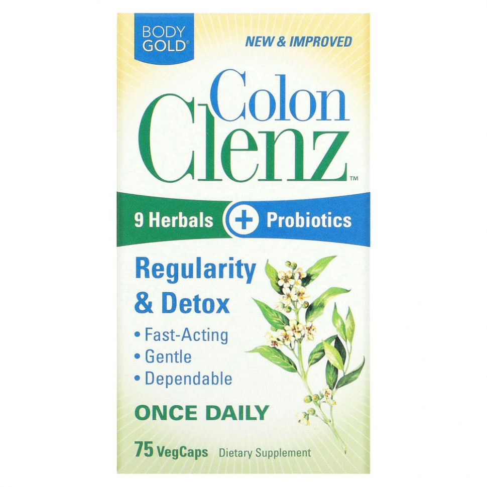   (Iherb) BodyGold, Colon Clenz, 75  VegCap    -     , -, 