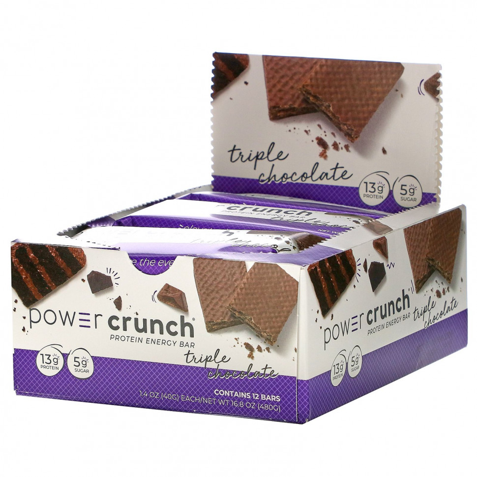 ���� ������ (Iherb) BNRG, ����������� �������������� �������� Power Crunch, ������������ ���������, ������� �������, 12 ����������, 40 � (1,4 �����) ������, ������ �� 5170 ���