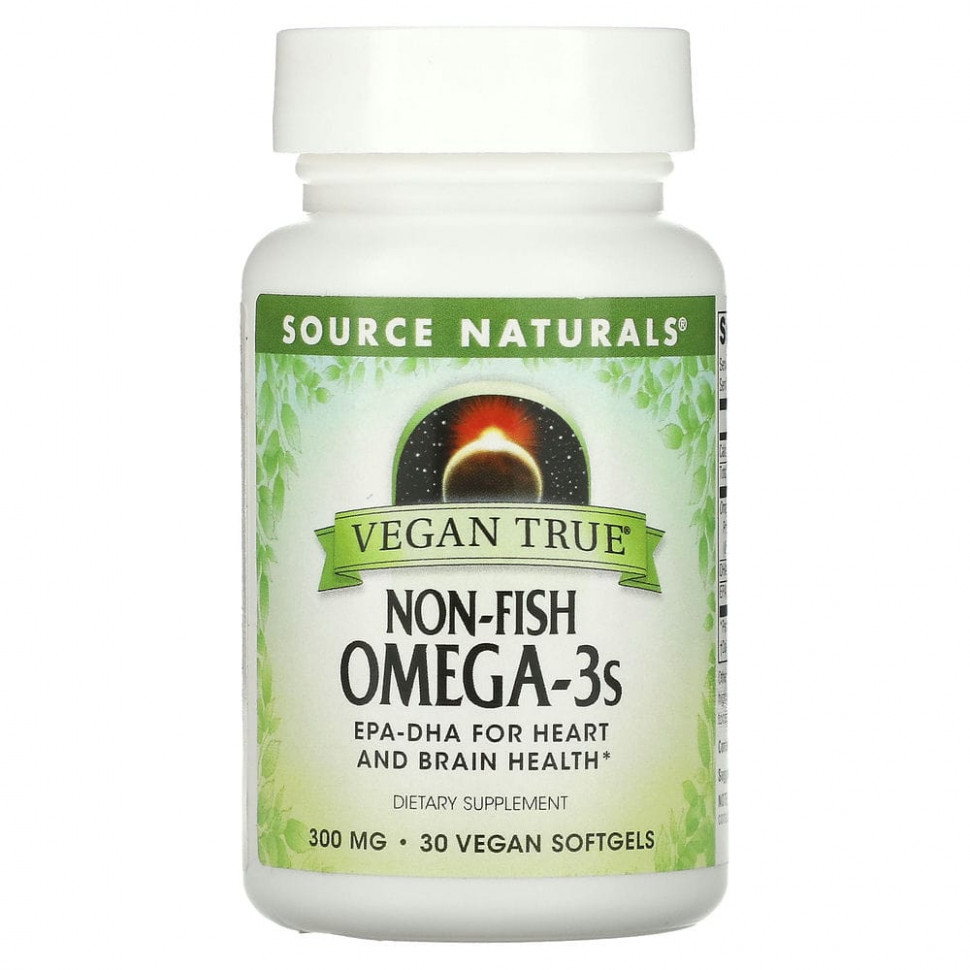 ���� ������ (Iherb) Source Naturals, Vegan True, �����-3 ������ ������� �� �� ����, 300 ��, 30 ��������� ������, ������ �� 3040 ���