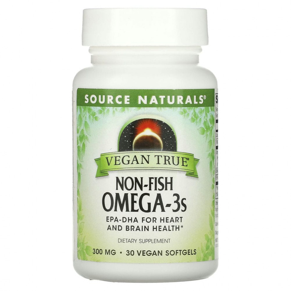   (Iherb) Source Naturals, Vegan True, -3     , 300 , 30      -     , -, 