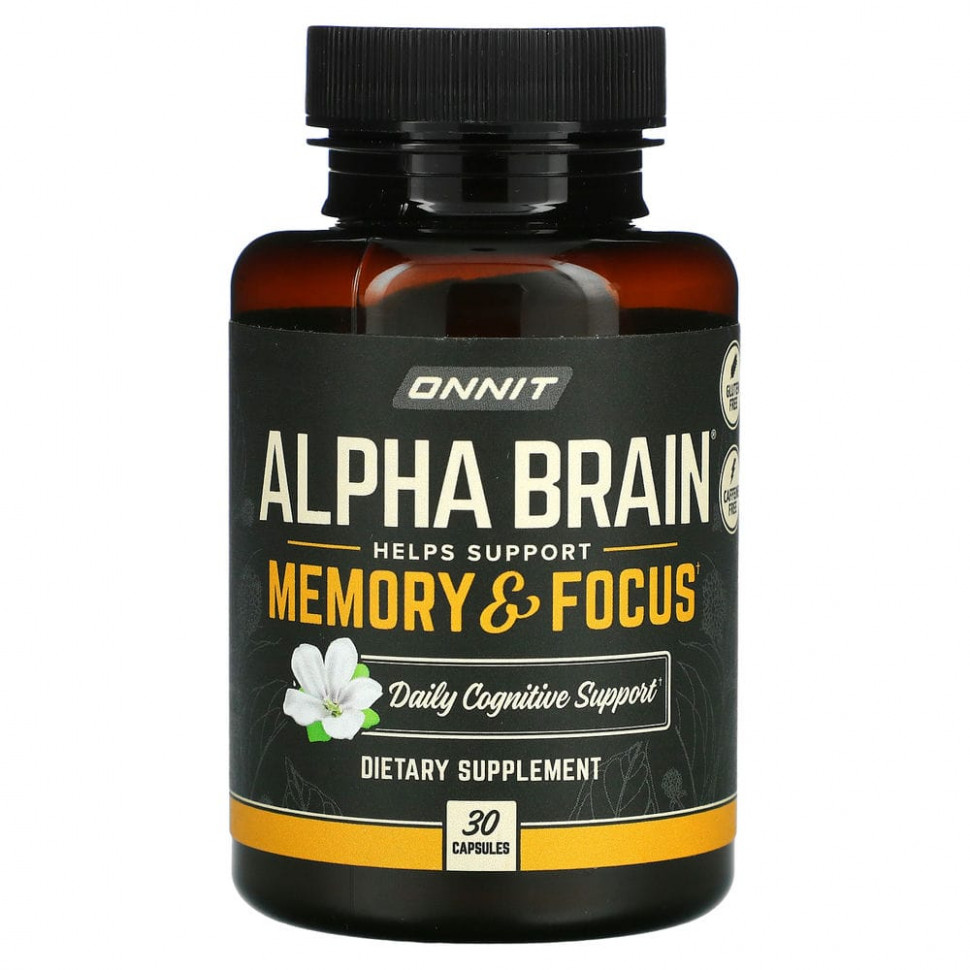 ���� ������ (Iherb) Onnit, Alpha Brain, ������ � ������������, 30 ������, ������ �� 6440 ���