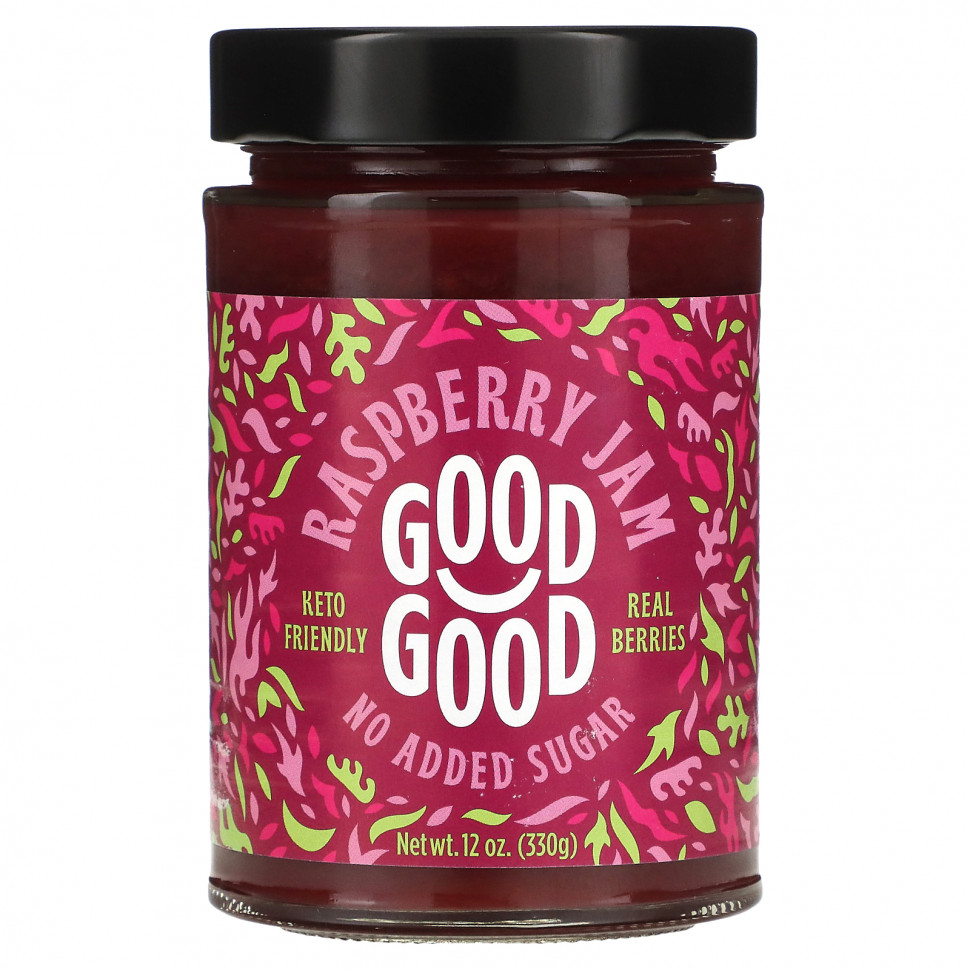   (Iherb) GOOD GOOD, Raspberry Jam, 12 oz (330 g)    -     , -, 