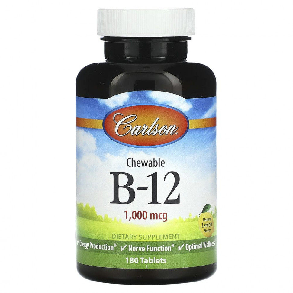 ���� ������ (Iherb) Carlson, B-12, 1000 ���, 180 ��������, ������ �� 3140 ���