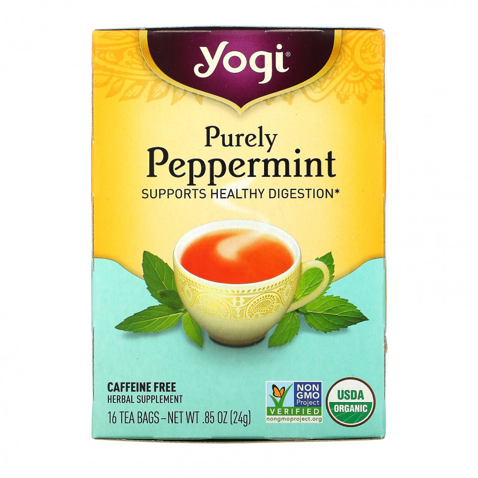   (Iherb) Yogi Tea, Purely Peppermint,  , 16  , 24  (0,85 )    -     , -, 