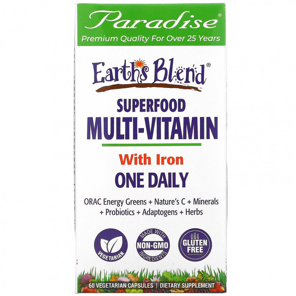   (Iherb) Paradise Herbs, Earth's Blend,      ,      , 60      -     , -, 