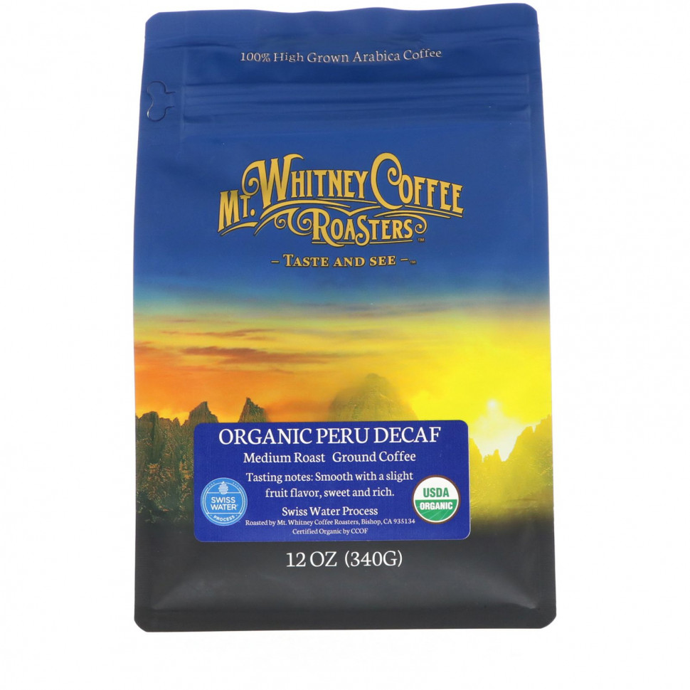   (Iherb) Mt. Whitney Coffee Roasters, Organic Peru Decaf,  ,  , 340  (12 )    -     , -, 