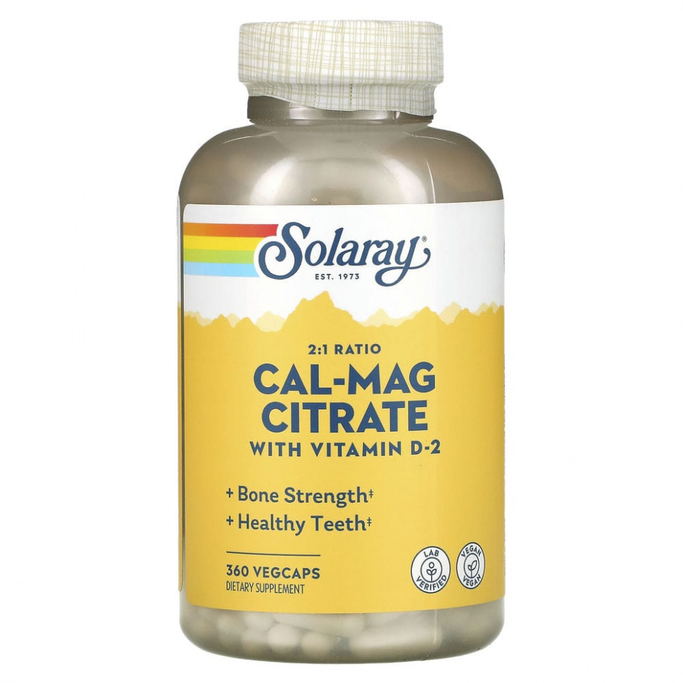   (Iherb) Solaray, Cal-Mag  2: 1, 360      -     , -, 