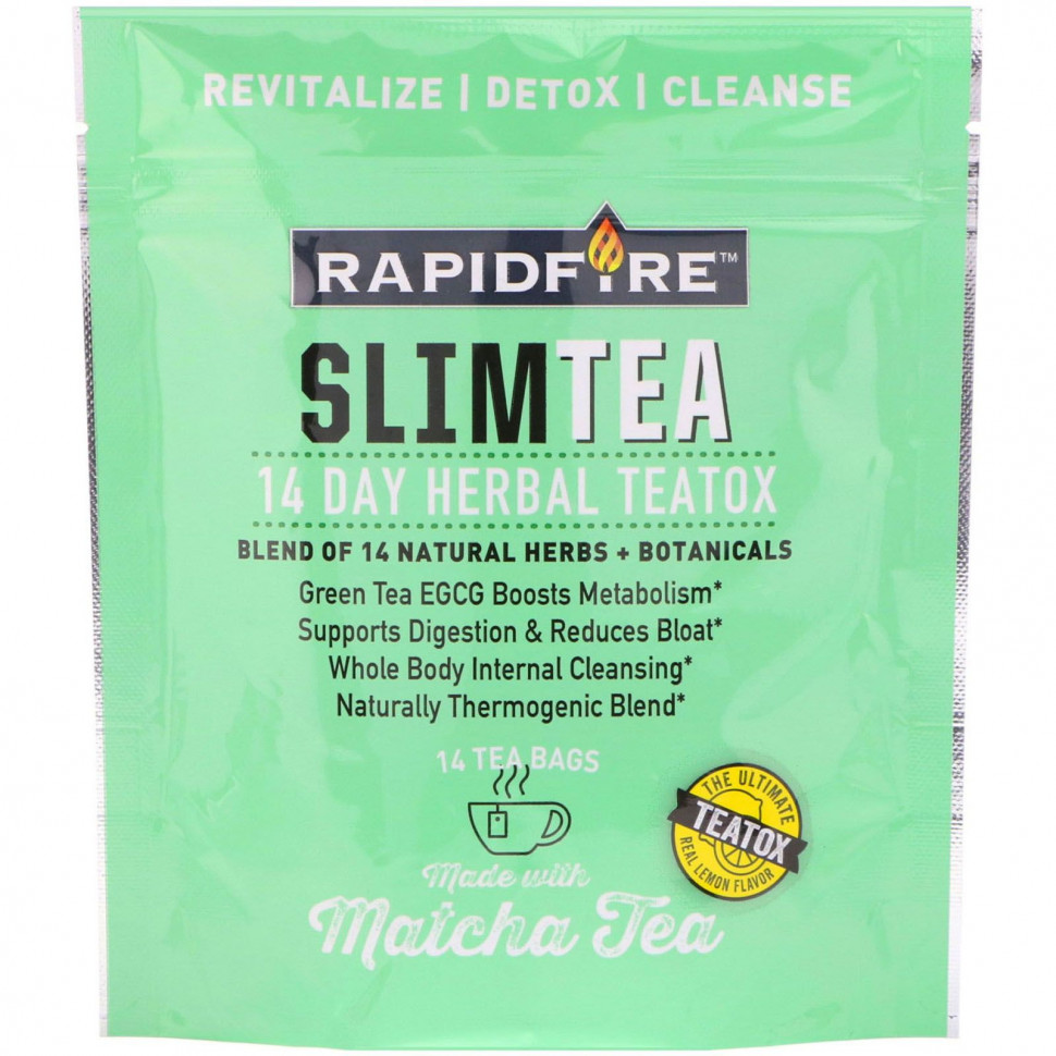   (Iherb) RAPIDFIRE, SlimTea, 14-     ,  ,   , 14      -     , -, 