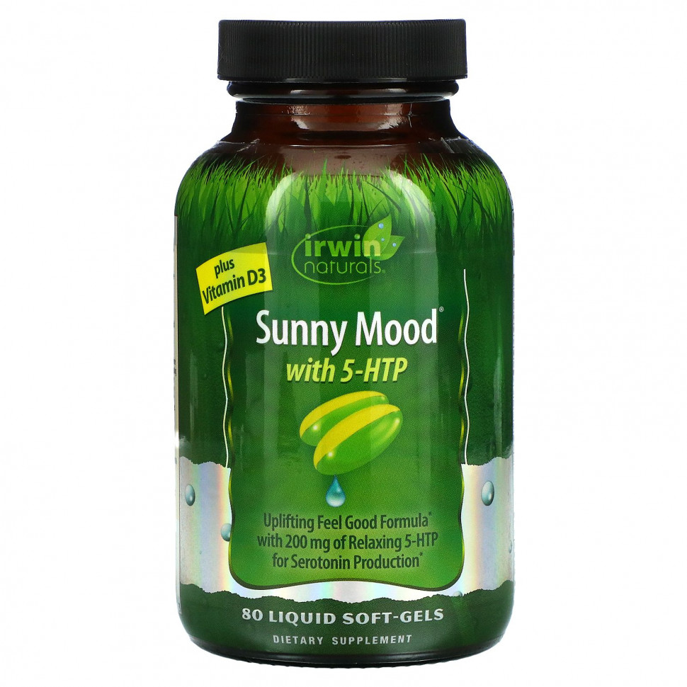 ���� ������ (Iherb) Irwin Naturals, Sunny Mood � 5-HTP � ��������� D3, 80 ����������� ������, ������ �� 5700 ���