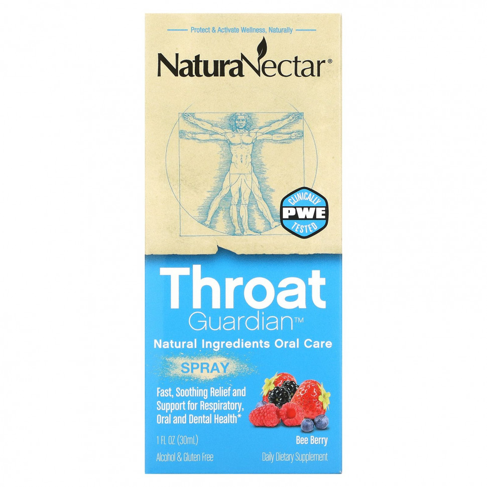 ���� ������ (Iherb) NaturaNectar, Throat Guardian, �����, �������� ������, 1 �� (30 ����. �����), ������ �� 3340 ���