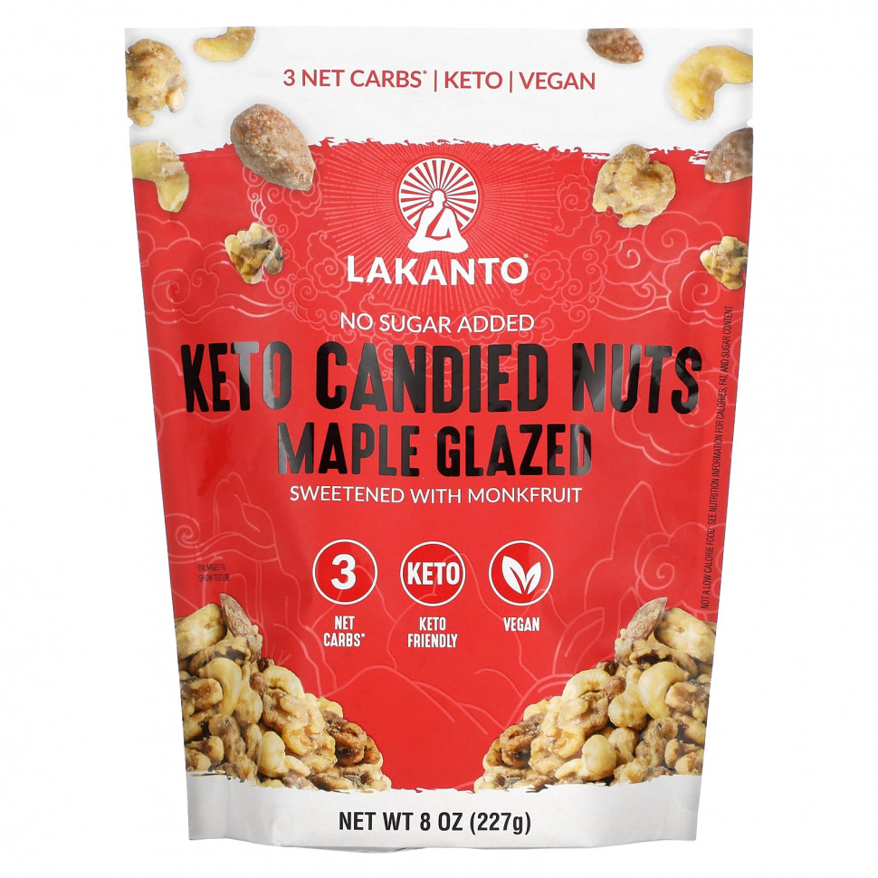   (Iherb) Lakanto, Keto Candied Nuts, Maple Glazed, 8 oz (227 g)    -     , -, 