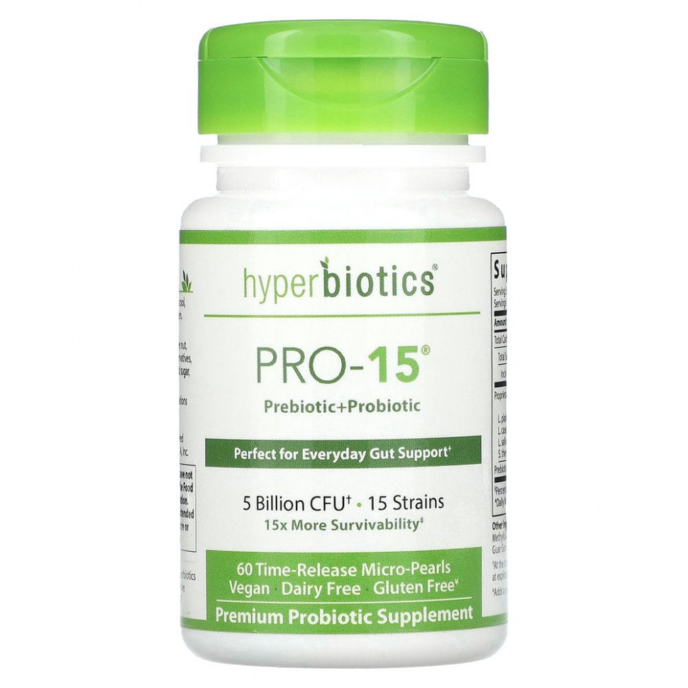   (Iherb) Hyperbiotics, PRO-15,  , 5  , 60         -     , -, 