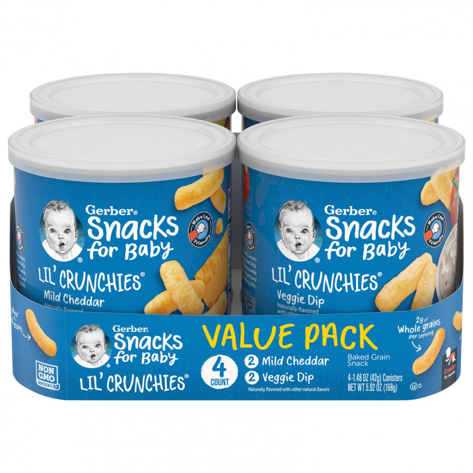   (Iherb) Gerber, Snacks for Baby,   ,    ,  8 ,     , 4   42  (1,48 )    -     , -, 