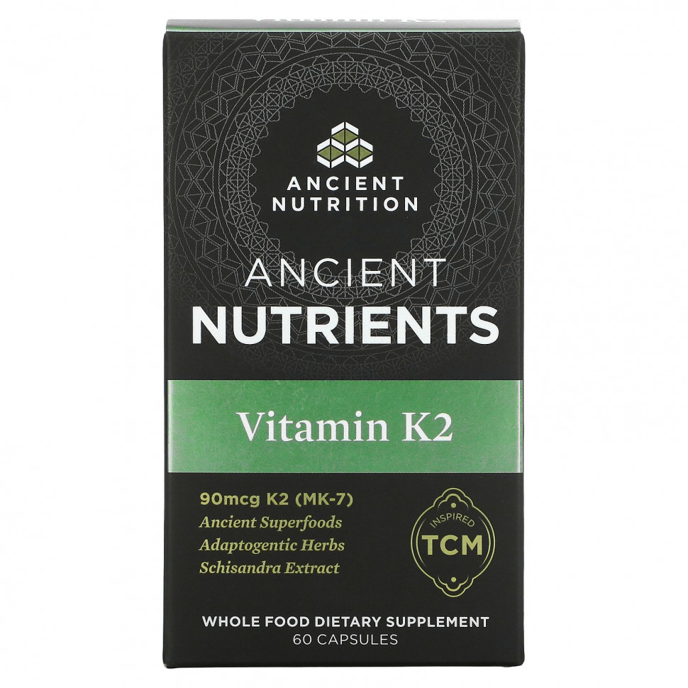   (Iherb) Dr. Axe / Ancient Nutrition, Ancient Nutrients,  K2, 60     -     , -, 