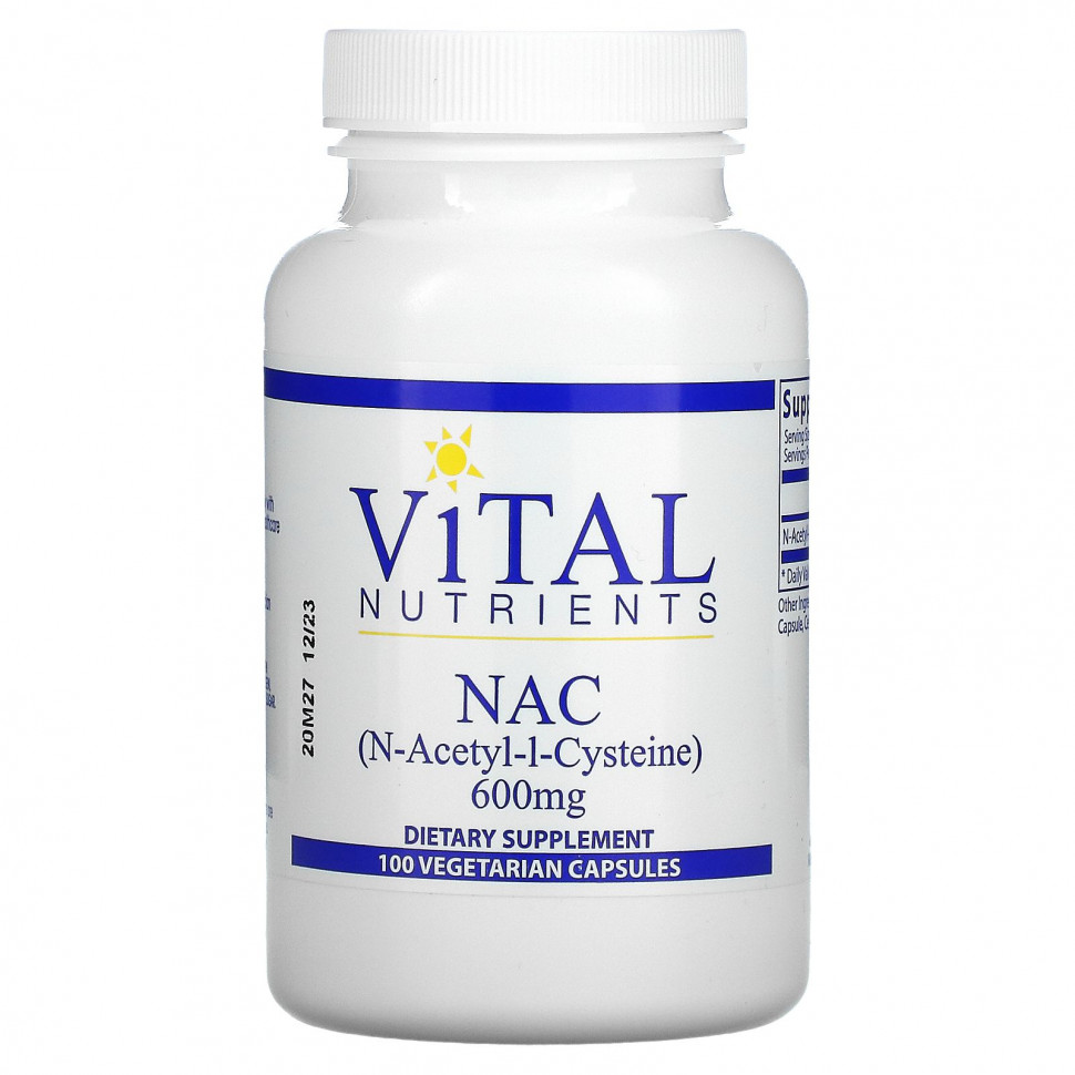 ���� ������ (Iherb) Vital Nutrients, N-������-L-�������, 600 ��, 100 �������������� ������, ������ �� 6390 ���