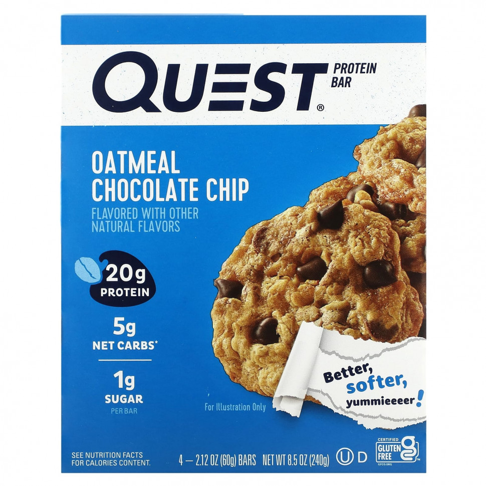 ���� ������ (Iherb) Quest Nutrition, ����������� ��������, ������� � ���������� ������, 4 ��������� �� 60 � (2,12 �����), ������ �� 2540 ���
