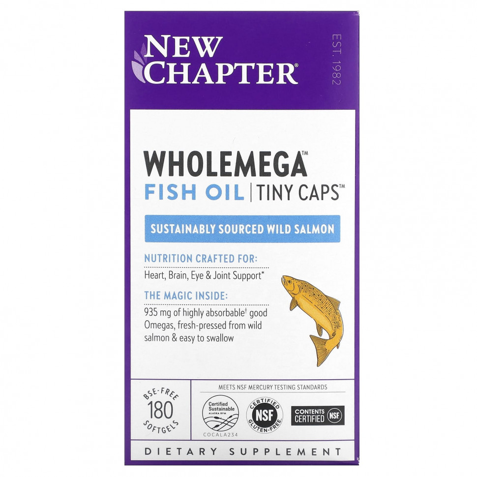 ���� ������ (Iherb) New Chapter, ����� ��� Wholemega, ��������� �������, 180 ������, ������ �� 8010 ���