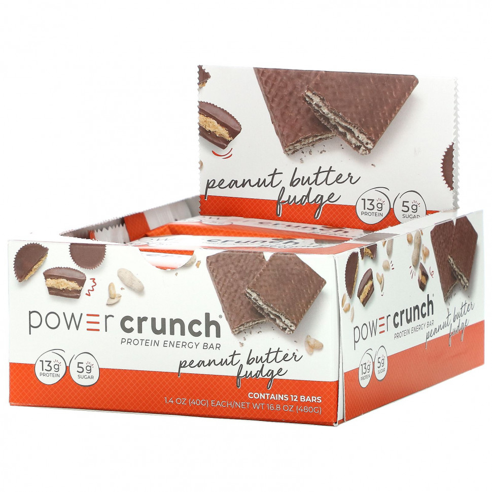 ���� ������ (Iherb) BNRG, Power Crunch, ����������� �������������� �������� �� ������ ����������� ����� � ������, 12 ��. �� 40 �, ������ �� 5220 ���