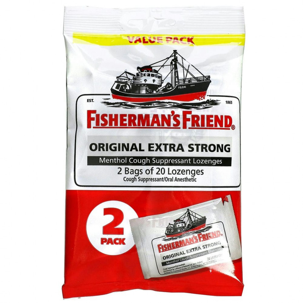���� ������ (Iherb) Fisherman's Friend, ������� � �������� ��� ���������� �����, ������������, ����� �������, 40 ��������, ������ �� 790 ���