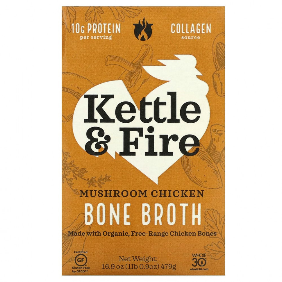   (Iherb) Kettle & Fire, Bone Broth,   , 479  (16,9 )    -     , -, 